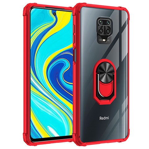 Xiaomi Redmi Note 9 Pro Max用ハイブリットバンパーケース プラスチック アンド指輪 マグネット式 MQ2 Xiaomi レッド