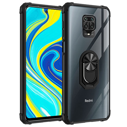 Xiaomi Redmi Note 9 Pro Max用ハイブリットバンパーケース プラスチック アンド指輪 マグネット式 MQ2 Xiaomi ブラック