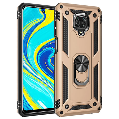 Xiaomi Redmi Note 9 Pro Max用ハイブリットバンパーケース プラスチック アンド指輪 マグネット式 MQ3 Xiaomi ゴールド