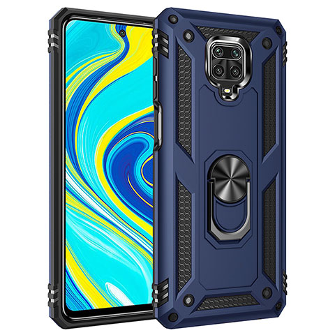 Xiaomi Redmi Note 9S用ハイブリットバンパーケース プラスチック アンド指輪 マグネット式 MQ3 Xiaomi ネイビー