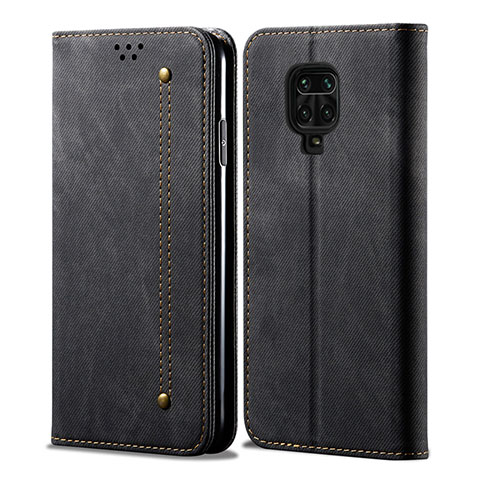 Xiaomi Redmi Note 9S用手帳型 布 スタンド Xiaomi ブラック