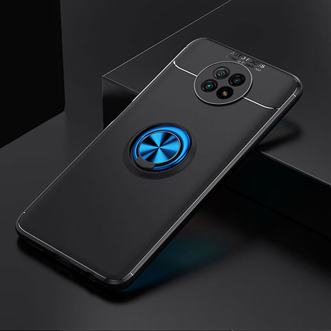 Xiaomi Redmi Note 9T 5G用極薄ソフトケース シリコンケース 耐衝撃 全面保護 アンド指輪 マグネット式 バンパー SD2 Xiaomi ネイビー・ブラック