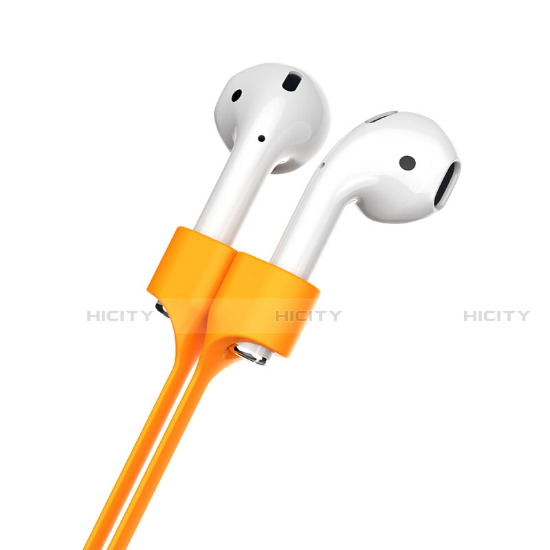 Apple AirPods Pro用紛失防止 シリコン ストラップ 軽量 脱着簡単 アップル オレンジ