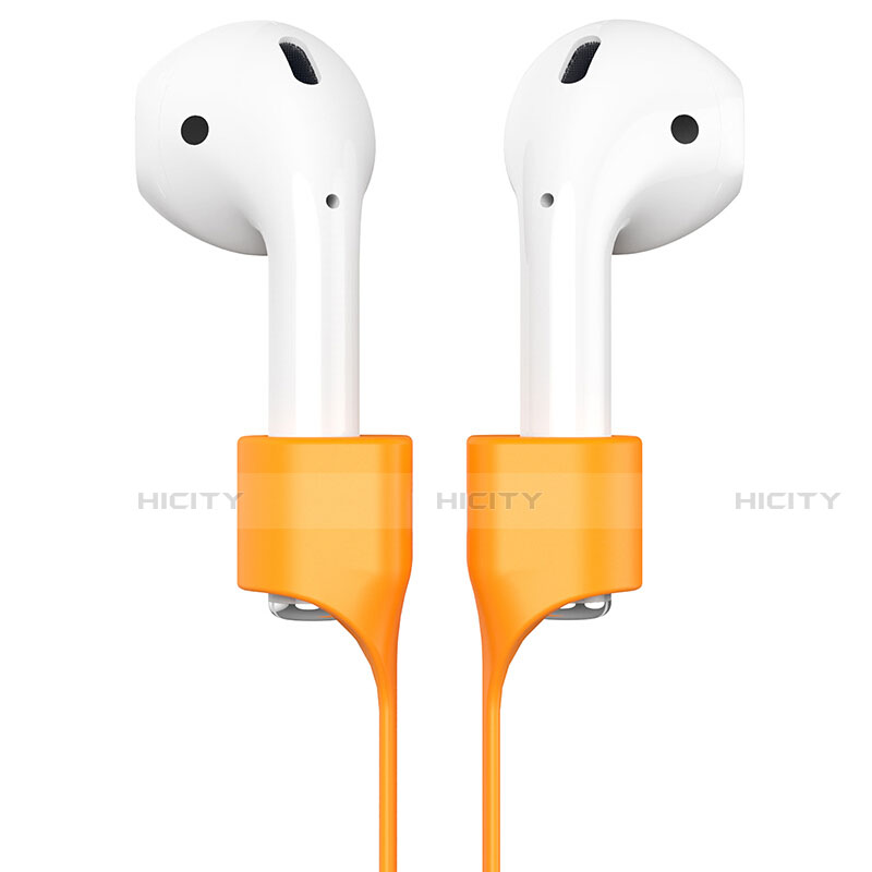 Apple AirPods Pro用紛失防止 シリコン ストラップ 軽量 脱着簡単 アップル オレンジ