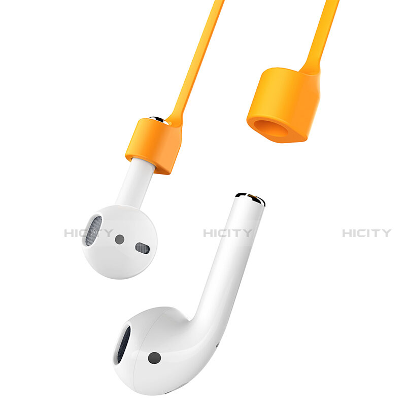 Apple AirPods Pro用紛失防止 シリコン ストラップ 軽量 脱着簡単 アップル オレンジ