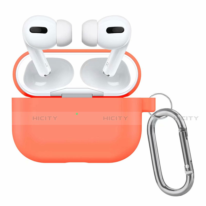 シリコン ケース 紛失防止 ズ用 AirPods Pro 充電ボックス アップル オレンジ