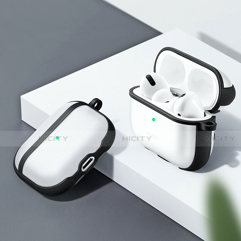 Apple AirPods Pro用ハイブリットバンパーケース プラスチック 兼シリコーン カバー アップル ブラック