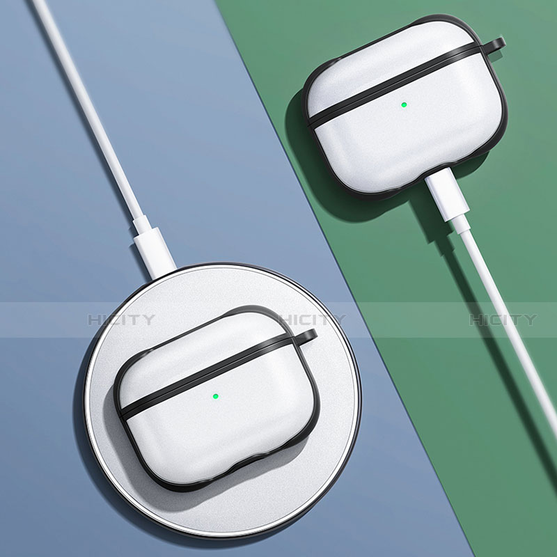 Apple AirPods Pro用ハイブリットバンパーケース プラスチック 兼シリコーン カバー アップル ブラック