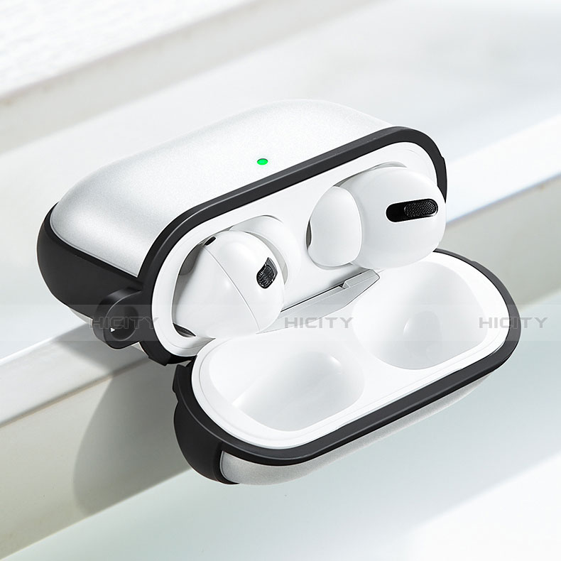 Apple AirPods Pro用ハイブリットバンパーケース プラスチック 兼シリコーン カバー アップル ブラック