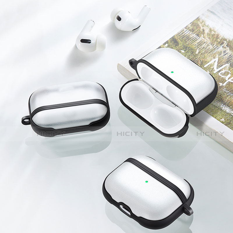 Apple AirPods Pro用ハイブリットバンパーケース プラスチック 兼シリコーン カバー アップル ブラック