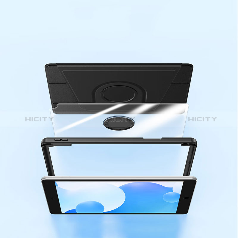 Apple iPad 10.2 (2019)用手帳型 レザーケース スタンド カバー P03 アップル ブラック