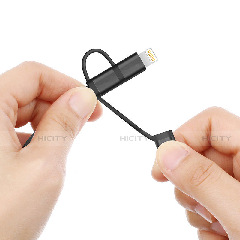 Apple iPad 4用Lightning USBケーブル 充電ケーブル Android Micro USB C01 アップル ブラック