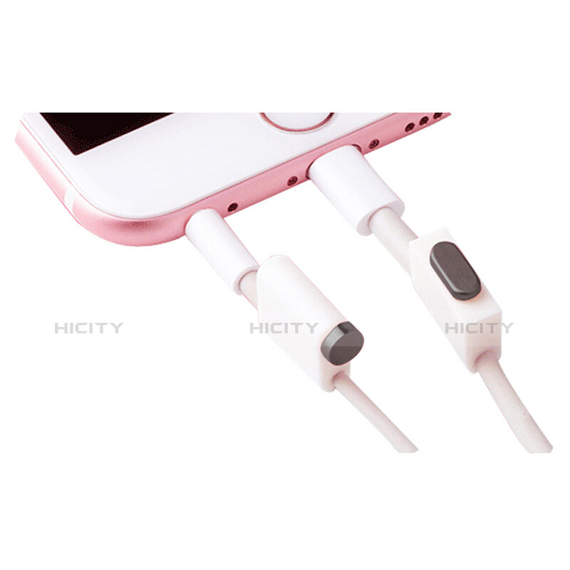 Apple iPad 4用アンチ ダスト プラグ キャップ ストッパー Lightning USB J02 アップル ブラック