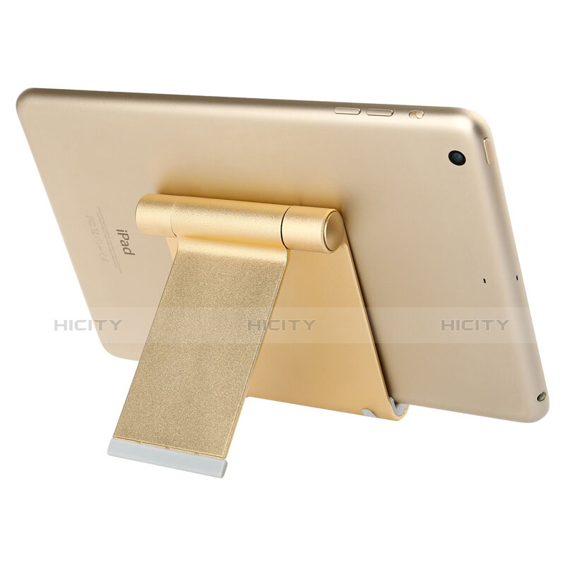 Apple iPad Air 10.9 (2020)用スタンドタイプのタブレット ホルダー ユニバーサル T27 アップル ゴールド