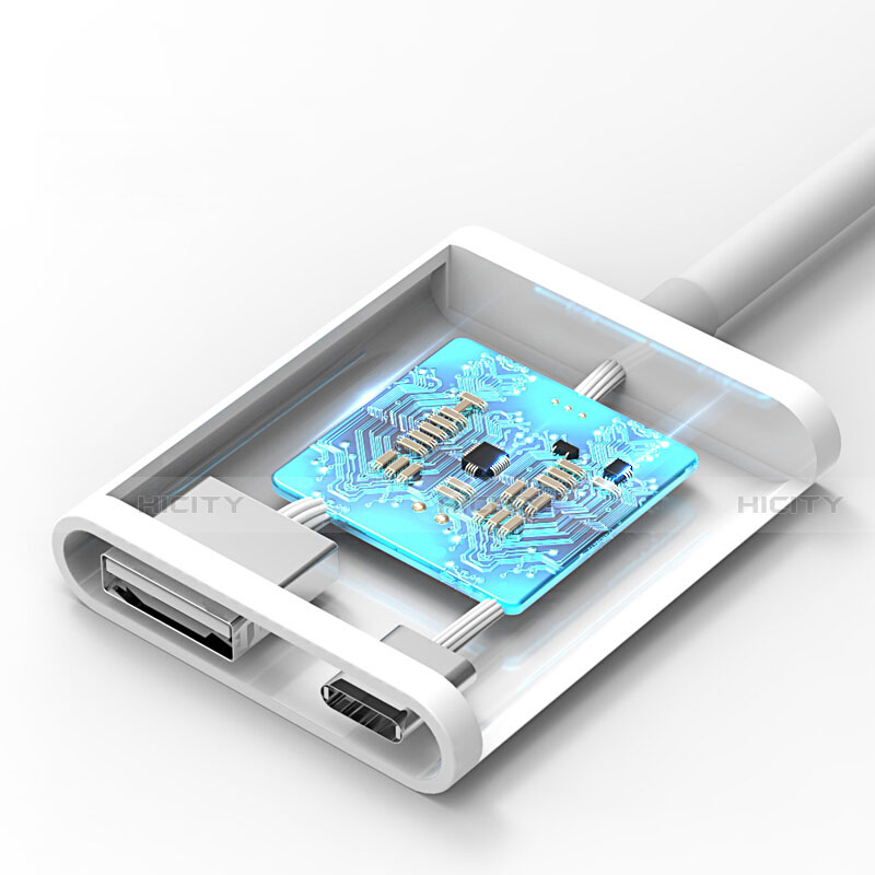 Apple iPad Air 4 10.9 (2020)用Lightning to USB OTG 変換ケーブルアダプタ H01 アップル ホワイト