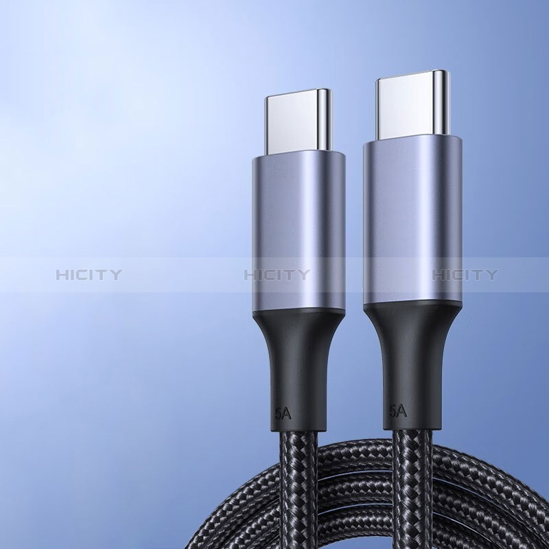 Apple iPad Air 5 10.9 (2022)用Type-C USB-C to Type-C USB-C アクティブ変換ケーブルアダプタ 100W H04 アップル ダークグレー
