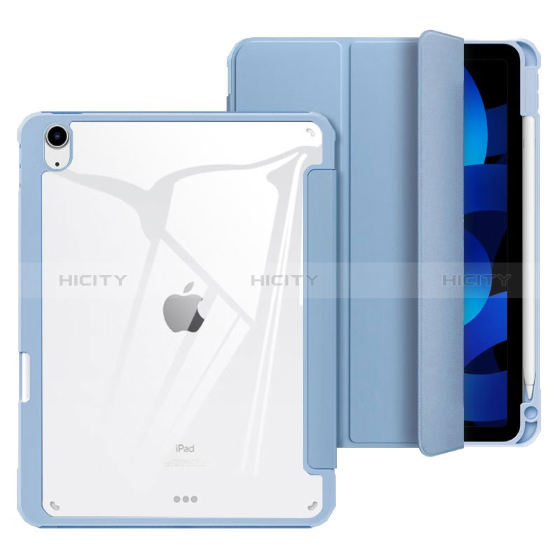 Apple iPad Air 5 10.9 (2022)用手帳型 レザーケース スタンド カバー H02 アップル ネイビー