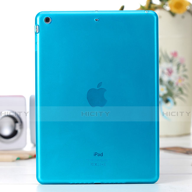 Apple iPad Air用極薄ソフトケース シリコンケース 耐衝撃 全面保護 クリア透明 アップル ネイビー