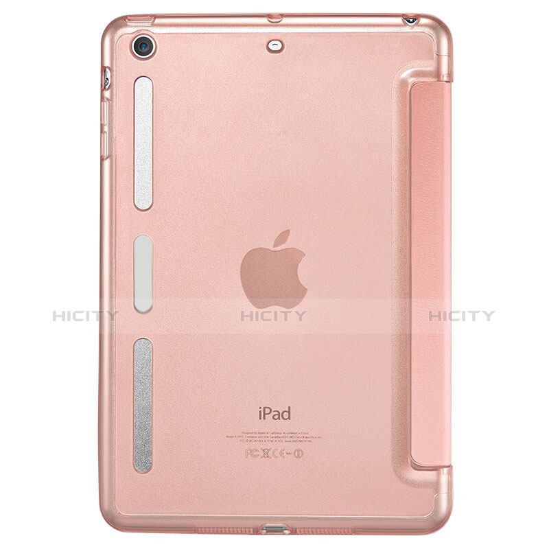 Apple iPad Mini 2用手帳型 レザーケース スタンド L05 アップル ローズゴールド