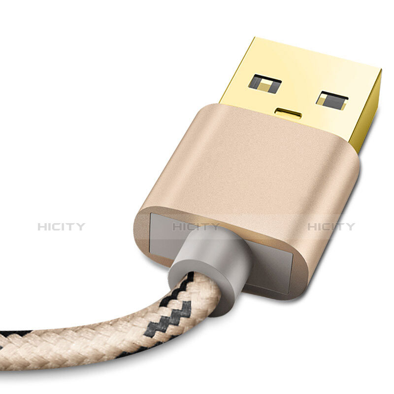 Apple iPad Mini 3用USBケーブル 充電ケーブル L01 アップル ゴールド