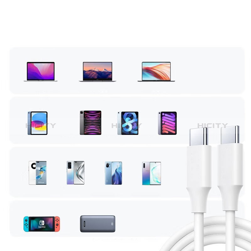 Apple iPad Pro 11 (2021)用Type-C USB-C to Type-C USB-C アクティブ変換ケーブルアダプタ 100W H04 アップル 