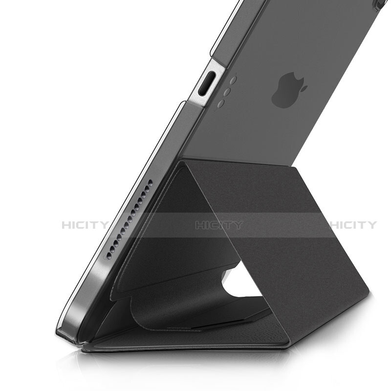 Apple iPad Pro 11 (2021)用手帳型 レザーケース スタンド L03 アップル ブラック