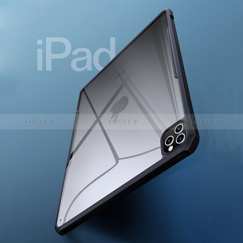 Apple iPad Pro 11 (2022)用極薄ソフトケース シリコンケース 耐衝撃 全面保護 クリア透明 T04 アップル ブラック