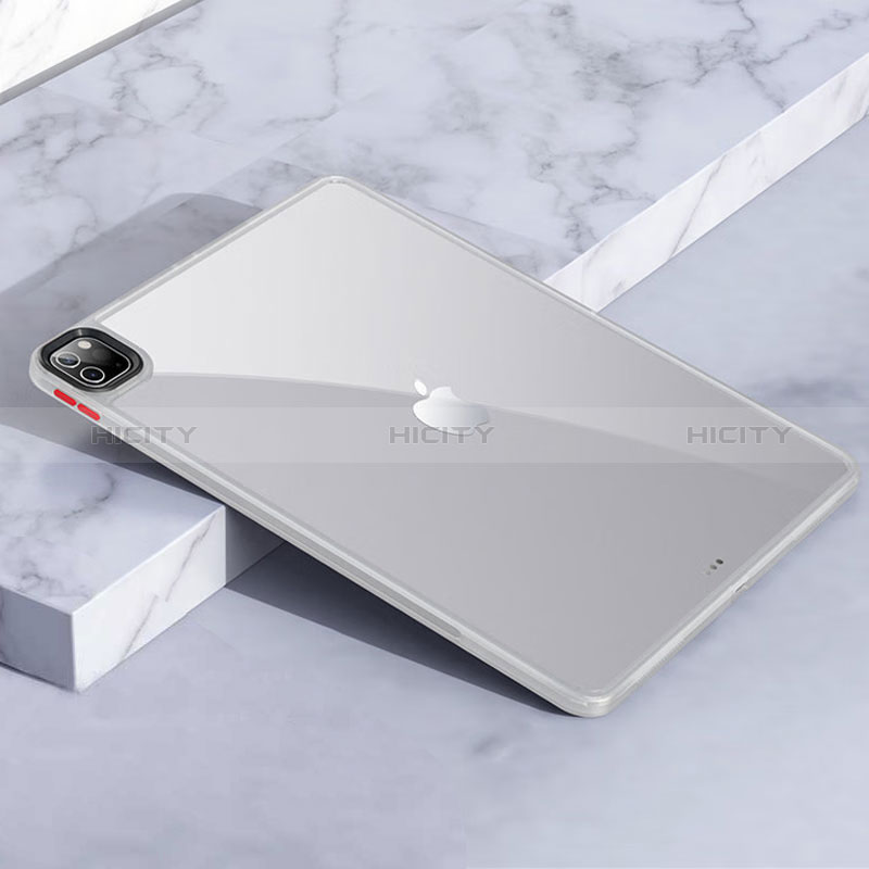Apple iPad Pro 11 (2022)用ハイブリットバンパーケース クリア透明 プラスチック カバー アップル ホワイト