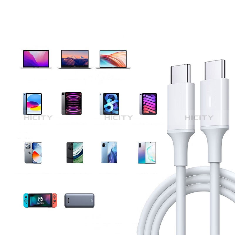 Apple iPad Pro 12.9 (2021)用Type-C USB-C to Type-C USB-C アクティブ変換ケーブルアダプタ 60W H05 アップル 