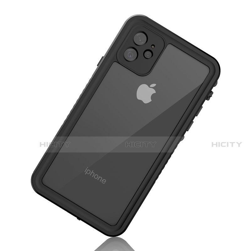 Apple iPhone 11用完全防水ケース ハイブリットバンパーカバー 高級感 手触り良い 360度 W01 アップル ブラック