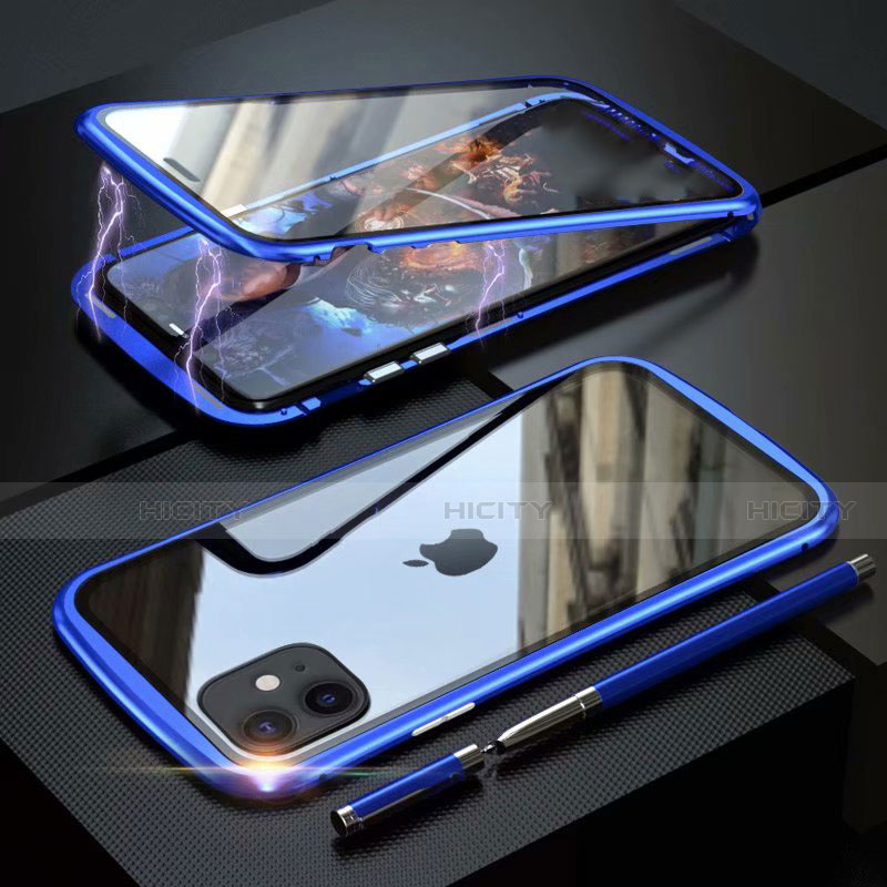 Apple iPhone 11用ケース 高級感 手触り良い アルミメタル 製の金属製 360度 フルカバーバンパー 鏡面 カバー M07 アップル 