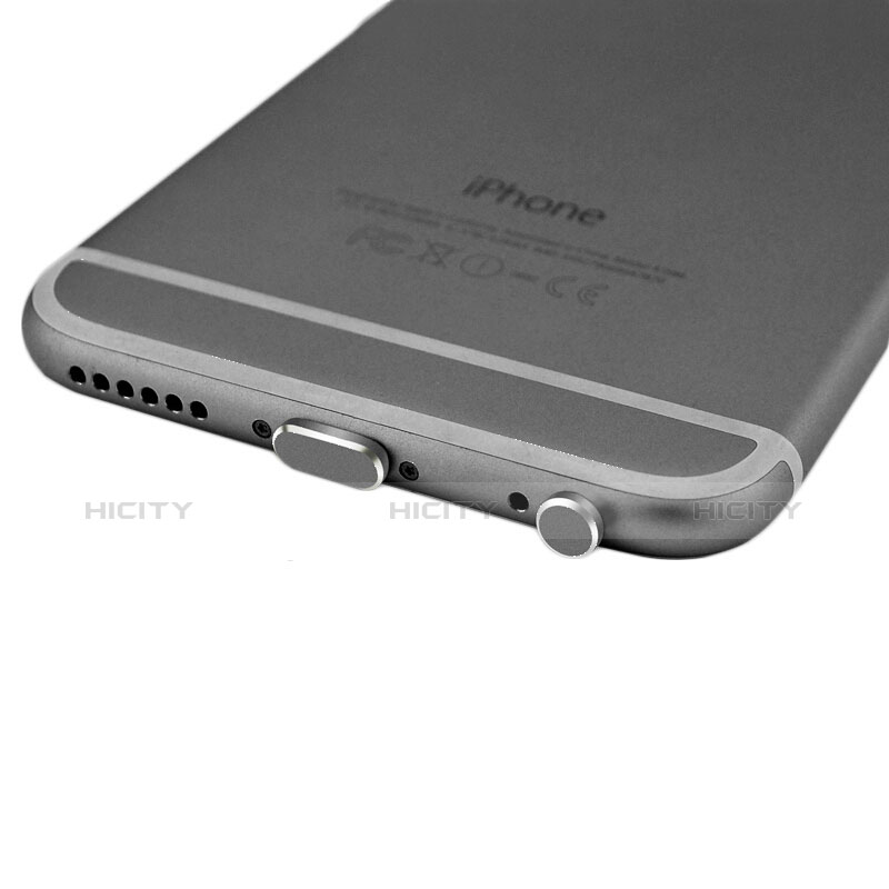 Apple iPhone 11用アンチ ダスト プラグ キャップ ストッパー Lightning USB J01 アップル ブラック