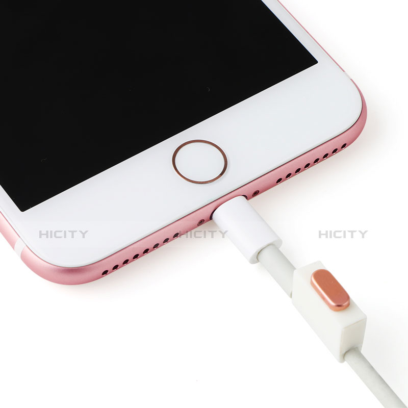 Apple iPhone 11用アンチ ダスト プラグ キャップ ストッパー Lightning USB J07 アップル ゴールド