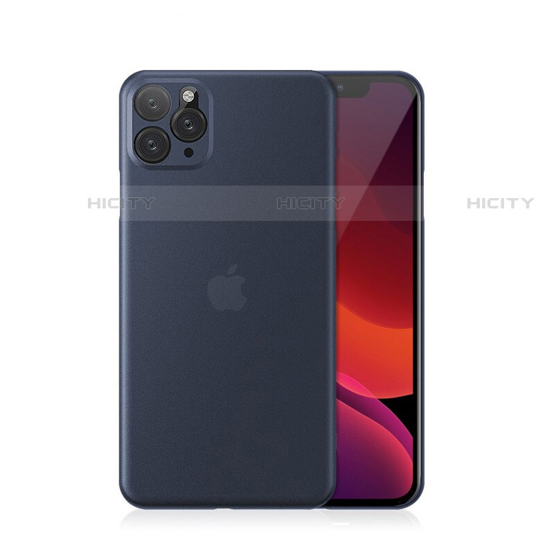 Apple iPhone 11 Pro用極薄ケース クリア透明 プラスチック 質感もマットU03 アップル ネイビー