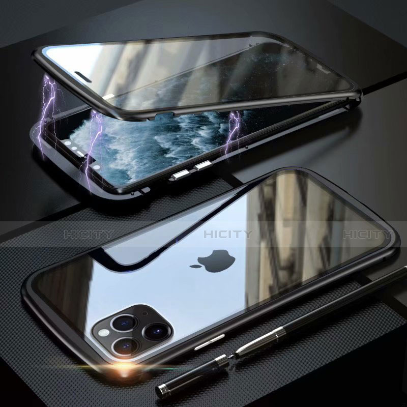 Apple iPhone 11 Pro用ケース 高級感 手触り良い アルミメタル 製の金属製 360度 フルカバーバンパー 鏡面 カバー M11 アップル 