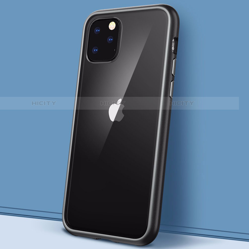 Apple iPhone 11 Pro Max用ハイブリットバンパーケース クリア透明 プラスチック 鏡面 カバー M02 アップル 