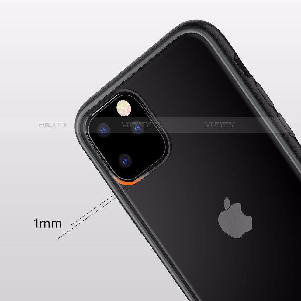 Apple iPhone 11 Pro Max用ハイブリットバンパーケース クリア透明 プラスチック 鏡面 カバー M02 アップル 