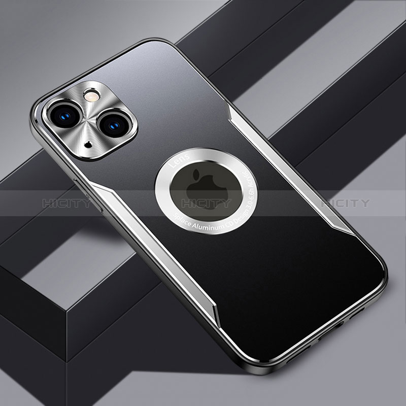 Apple iPhone 13用ケース 高級感 手触り良い アルミメタル 製の金属製 兼シリコン カバー Mag-Safe 磁気 Magnetic JL3 アップル シルバー