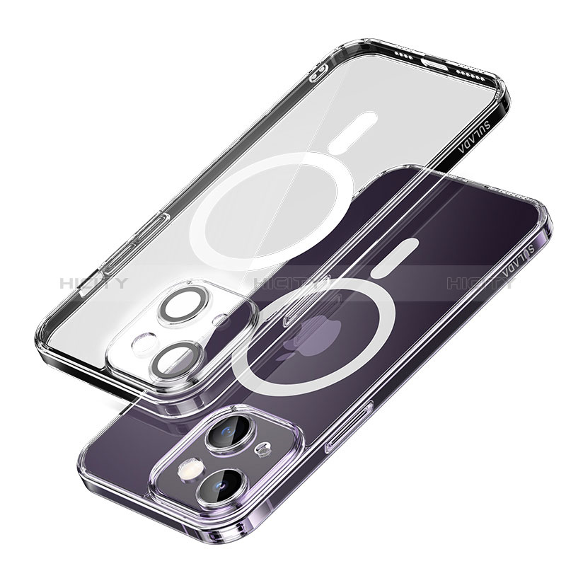 Apple iPhone 13用極薄ソフトケース シリコンケース 耐衝撃 全面保護 クリア透明 カバー Mag-Safe 磁気 Magnetic LD1 アップル クリア