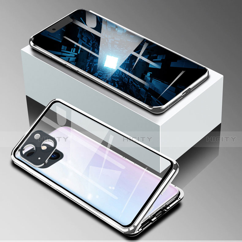 Apple iPhone 13用ケース 高級感 手触り良い アルミメタル 製の金属製 360度 フルカバーバンパー 鏡面 カバー M09 アップル 