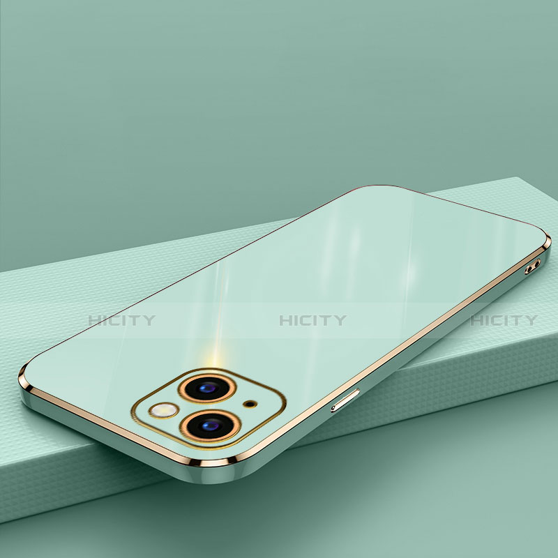 Apple iPhone 13 Mini用極薄ソフトケース シリコンケース 耐衝撃 全面保護 S04 アップル グリーン