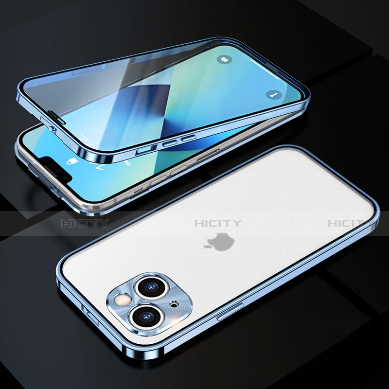 Apple iPhone 13 Mini用ケース 高級感 手触り良い アルミメタル 製の金属製 360度 フルカバーバンパー 鏡面 カバー M10 アップル 