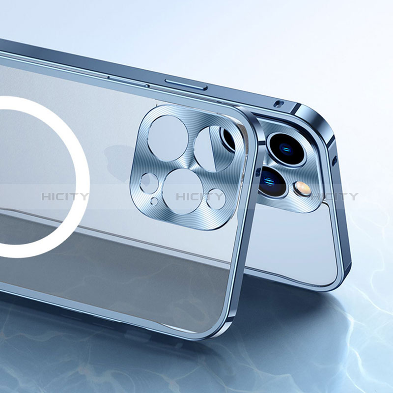 Apple iPhone 13 Mini用ケース 高級感 手触り良い メタル兼プラスチック バンパー Mag-Safe 磁気 Magnetic QC2 アップル 