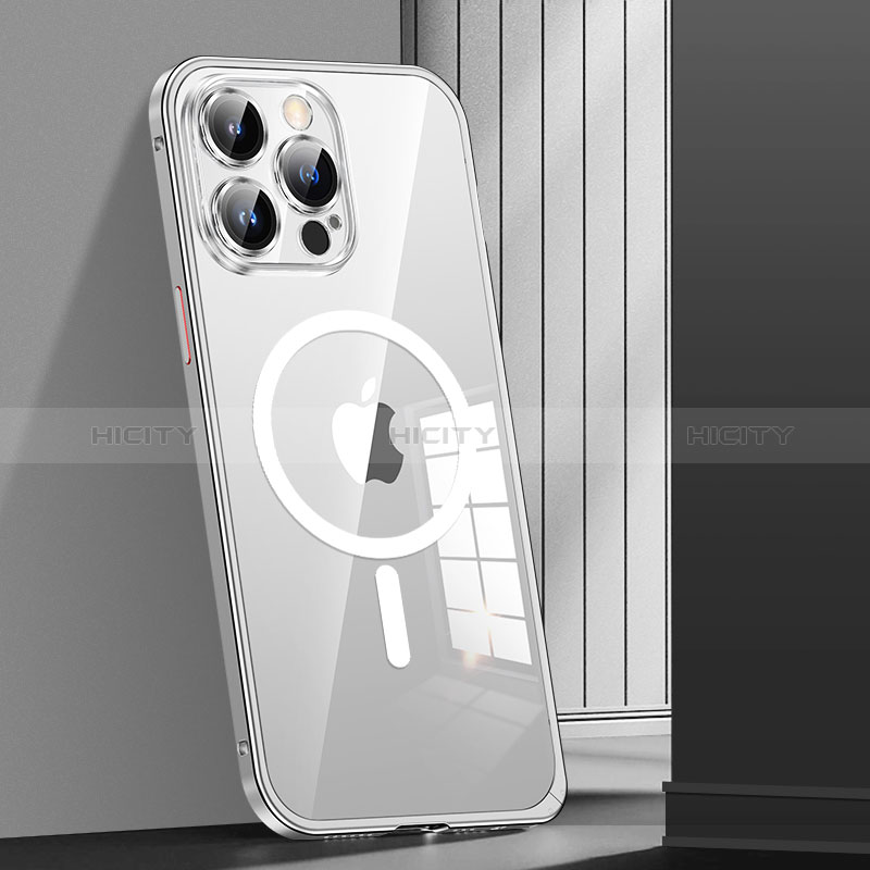 Apple iPhone 13 Pro用ケース 高級感 手触り良い メタル兼プラスチック バンパー Mag-Safe 磁気 Magnetic JL1 アップル 
