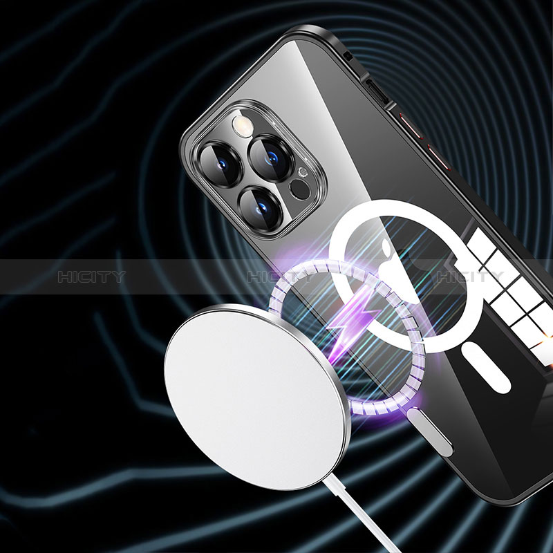 Apple iPhone 13 Pro用ケース 高級感 手触り良い メタル兼プラスチック バンパー Mag-Safe 磁気 Magnetic JL1 アップル 