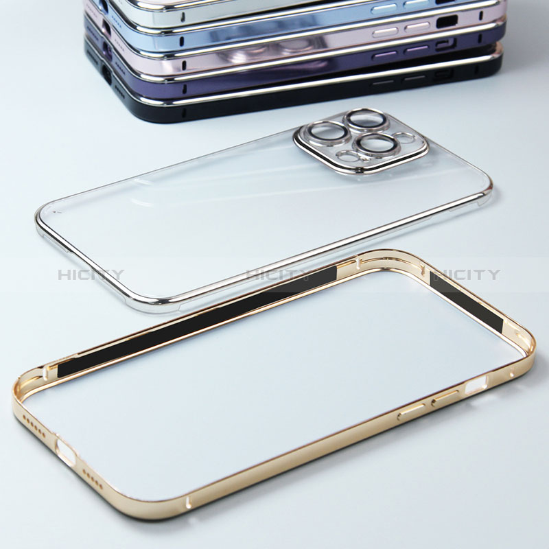 Apple iPhone 13 Pro用ケース 高級感 手触り良い メタル兼プラスチック バンパー LF5 アップル 