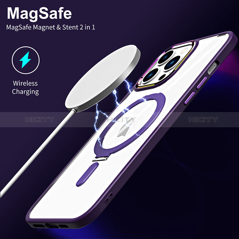 Apple iPhone 13 Pro用極薄ソフトケース シリコンケース 耐衝撃 全面保護 クリア透明 カバー Mag-Safe 磁気 Magnetic SD1 アップル 