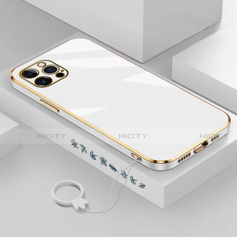 Apple iPhone 13 Pro Max用極薄ソフトケース シリコンケース 耐衝撃 全面保護 S03 アップル ホワイト