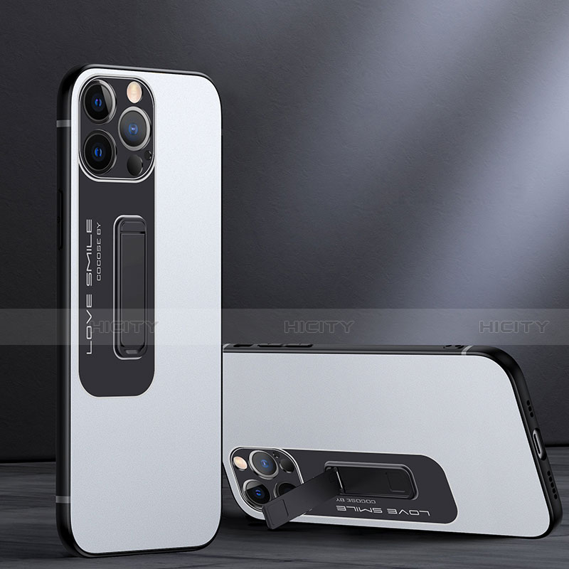 Apple iPhone 13 Pro Max用ハイブリットバンパーケース スタンド プラスチック 兼シリコーン カバー A08 アップル 