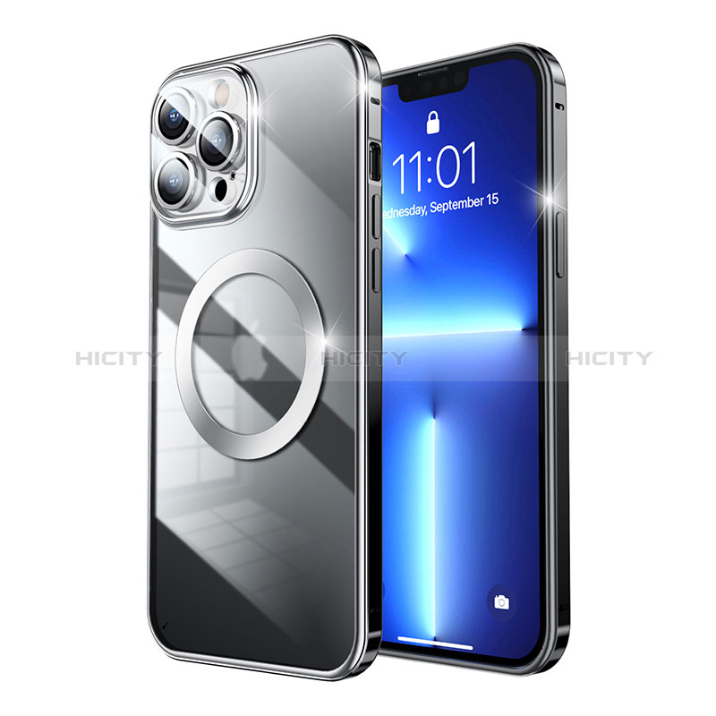 Apple iPhone 13 Pro Max用ケース 高級感 手触り良い メタル兼プラスチック バンパー Mag-Safe 磁気 Magnetic LF5 アップル 